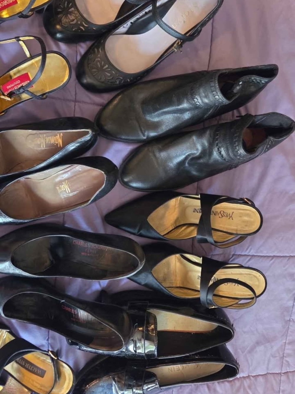well-curated lot of women's shoes, all size 9.5, for one bulk price.